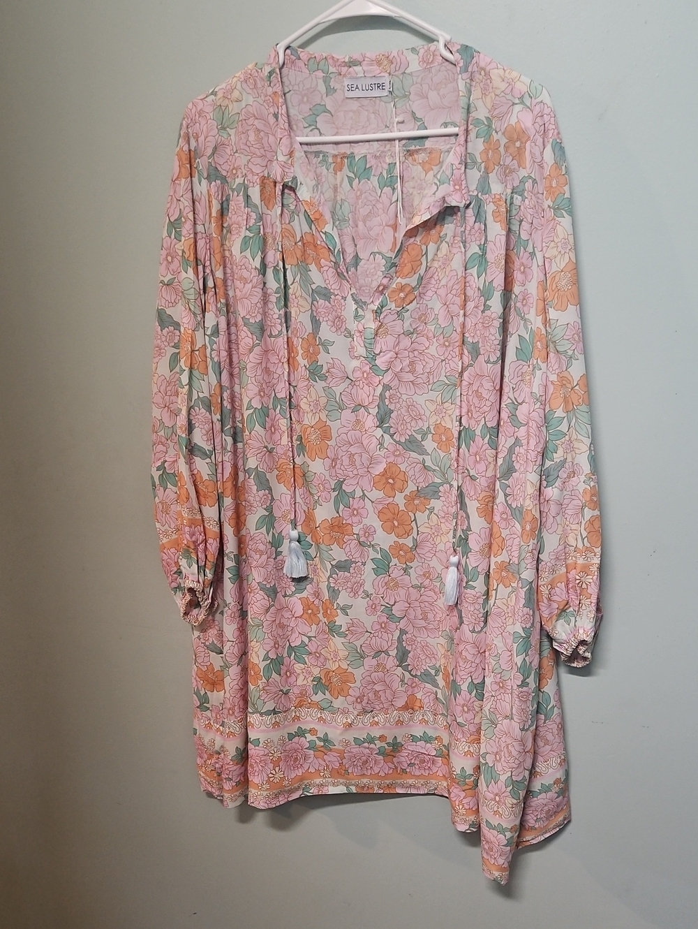 Sea Lustre Paige Floral Pink & Peach Tunic Dress